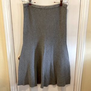 Peruvian Connection Ribbed Midi Pencil Skirt Size L